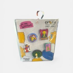 CROCS The Simpsons Jibbitz Charm Set - Yellow, Pink, Blue, Green, Purple